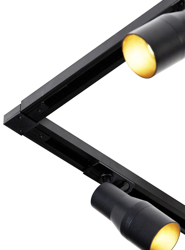 Moderný koľajnicový systém s 5 bodovými svetlami čierny 1-fázový - Iconic Kohua