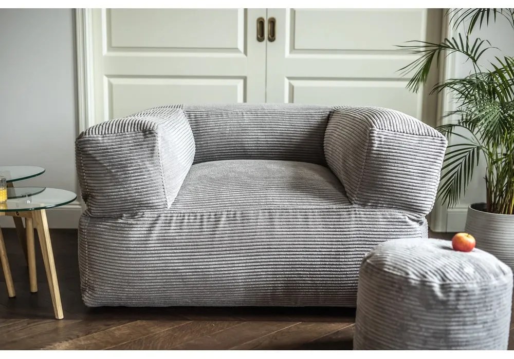 Fialový menčestrový sedací vak MooG – SLOWDOWN