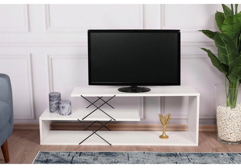 TV skrinka Zigzag - White