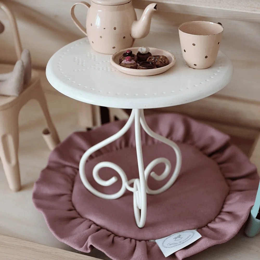 Mini podložka s volánom sýto ružová