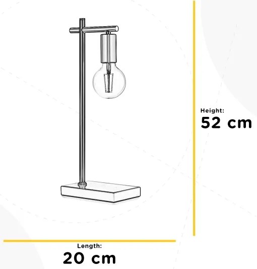 ONLI - Stolná lampa CROSS 1xE27/22W/230V 52 cm