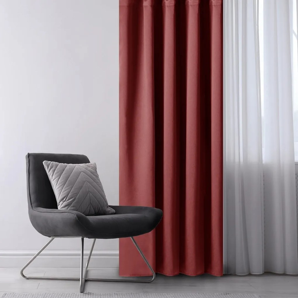 Záves AmeliaHome Blackout s multifunkčnou páskou 140x270 cm ružový