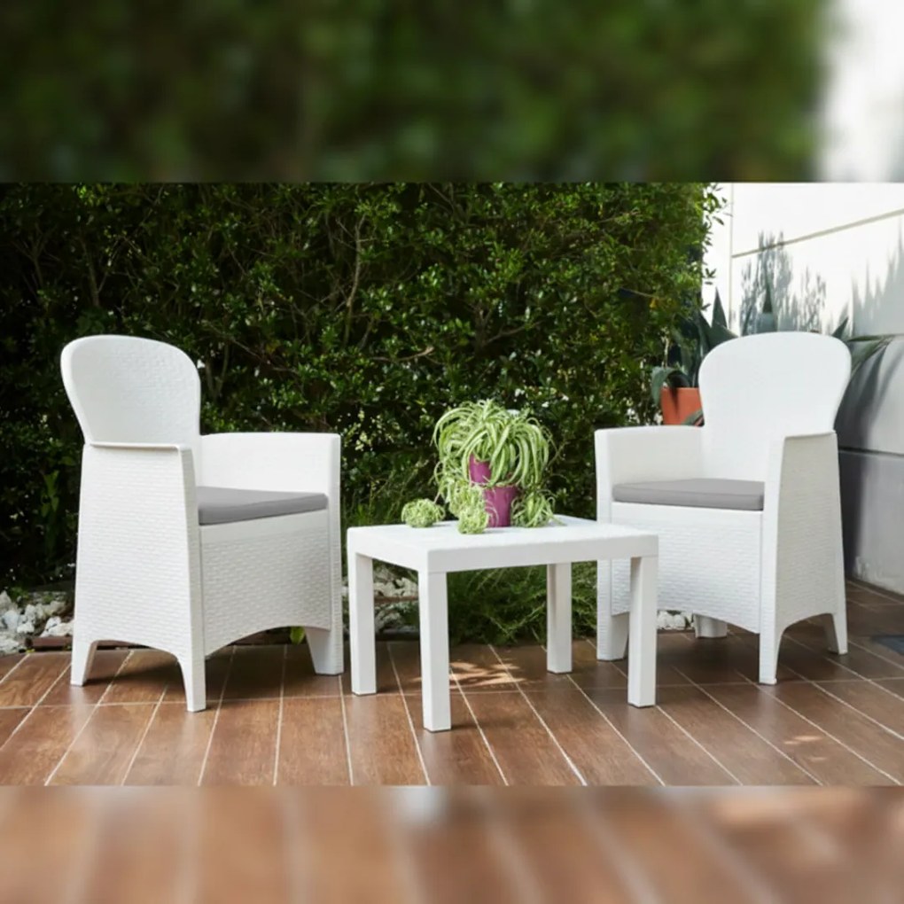 I.P.A.E-Progarden Záhradný set AKITA, 3-dielny, biela