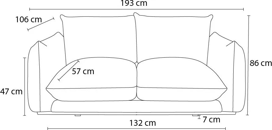 Vínová pohovka 193 cm Ernest – Bobochic Paris