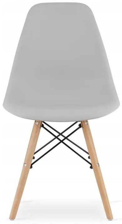 Jedálenská zostava TODI 60cm okrúhly stolový set biely + 2 stoličky OSAKA sivé