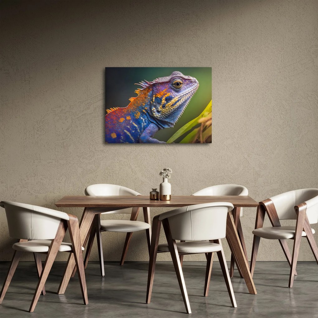 Obraz - Sfarbený leguán (70x50 cm)