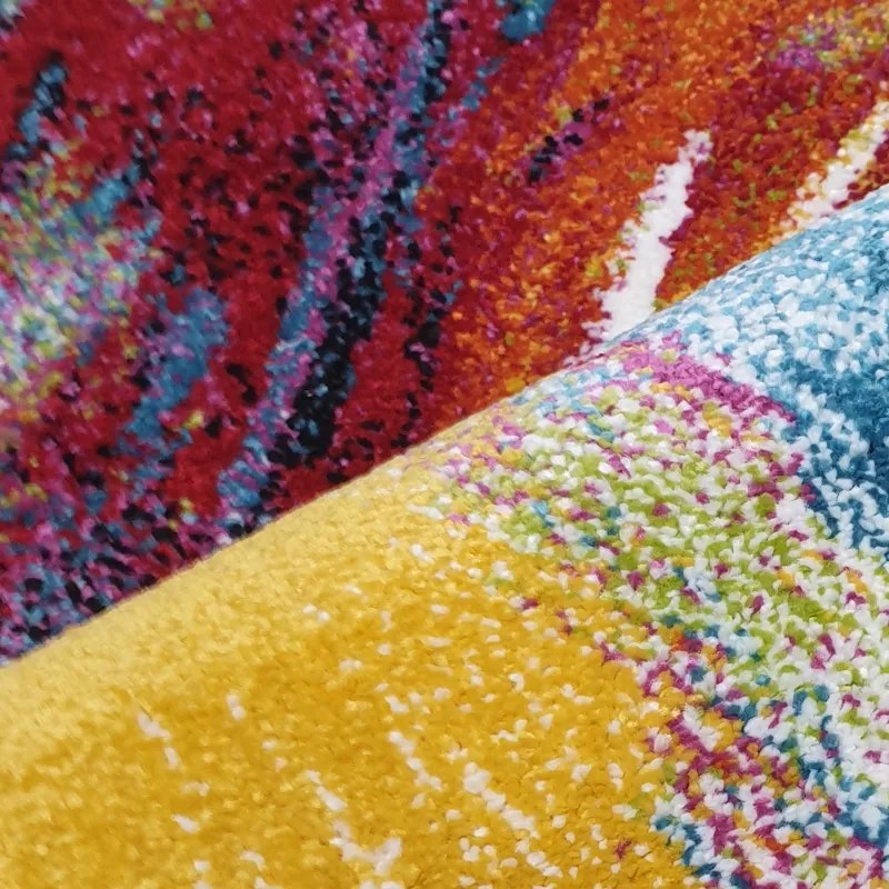 Medipa (Merinos), Kusový koberec Fantasy 814-61 lila/blue kruh, 120x120 (priemer) kruh, viacfarebná