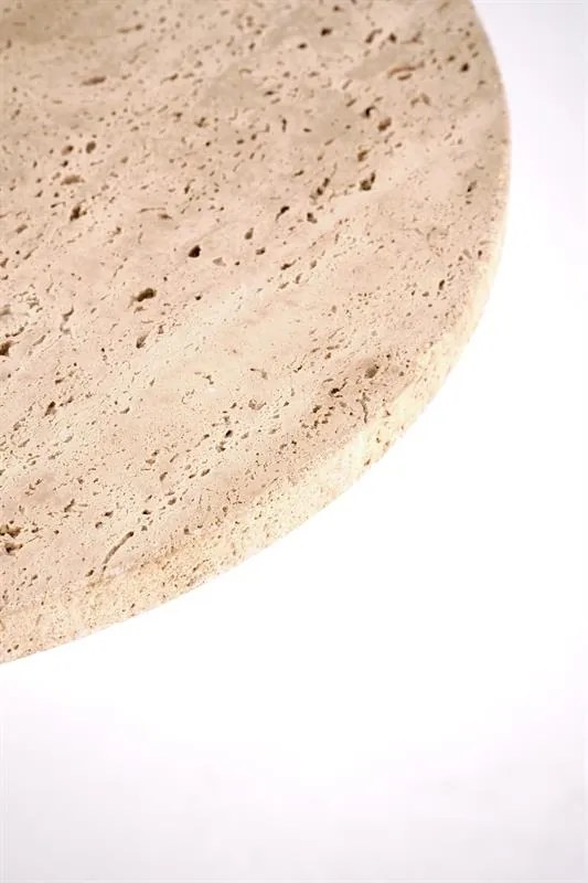 Príručný stolík Terazzo S (travertín + biela). Vlastná spoľahlivá doprava až k Vám domov. 1092463