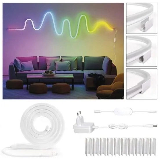 RGBIC LED Stmievateľný pásik GoSmart LED/24W/230V 3 m Wi-Fi Tuya