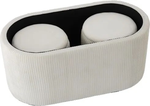 Set troch taburetiek ARVION biele PHO5970 (3 ks)