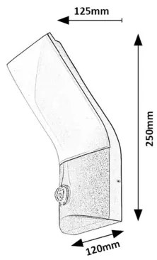 Rabalux 77172-LED Vonkajšie nástenné svietidlo so senzorom TOLNA LED/10W/230V IP54