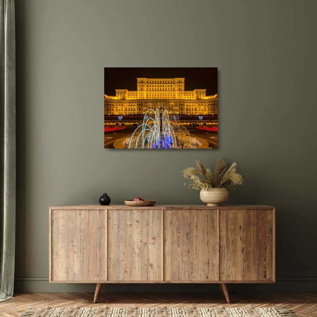 Sklenený obraz - Palác parlamentu, Bukurešť Rumunsko (70x50 cm)