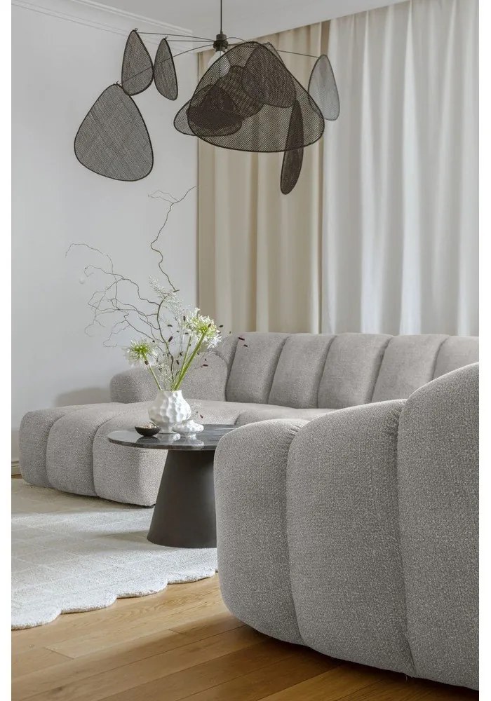 Svetlosivá rohová pohovka (pravý roh/do tvaru "U") Shell – Miuform