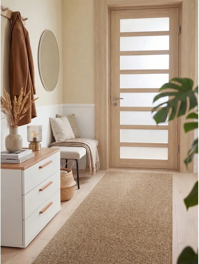 Svetlohnedý prateľný behúň 80x240 cm Rocco Caramel – Elle Decoration