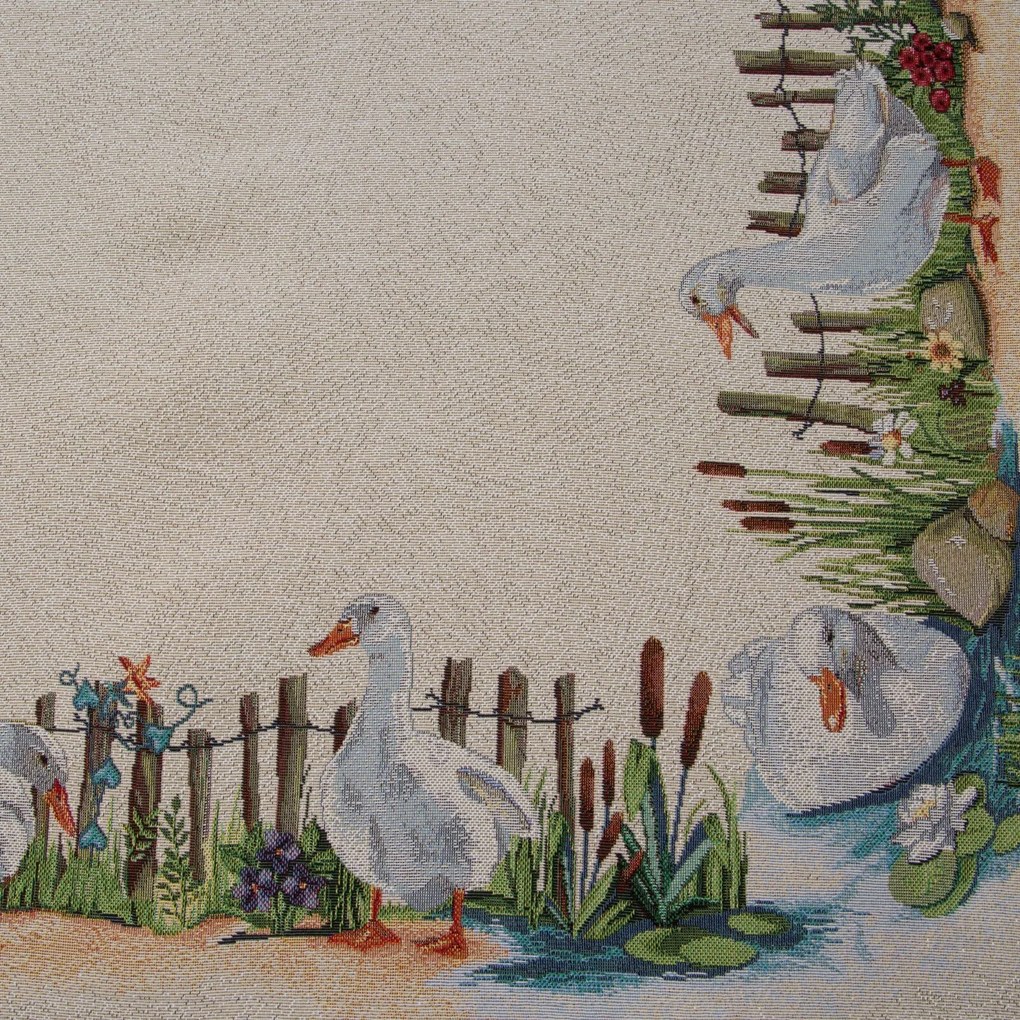 GOBELÍNOVÝ BEHÚŇ NA STÔL GOOSE 40X100 CM VZOROVANÁ