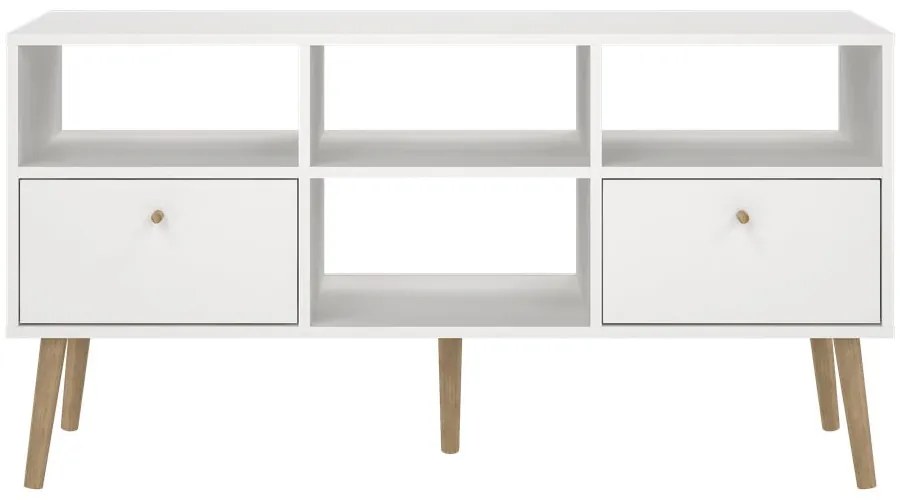 Biely TV stolík 117x61 cm Bodo – Tvilum