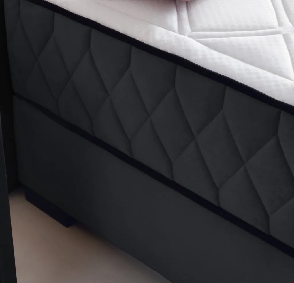 Posteľ Reve 180x200 cm, tmavo šedá látka