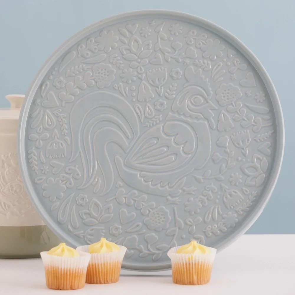 Sivomodrý servírovací keramický tanier ø 30 cm Home to Roost – Mason Cash