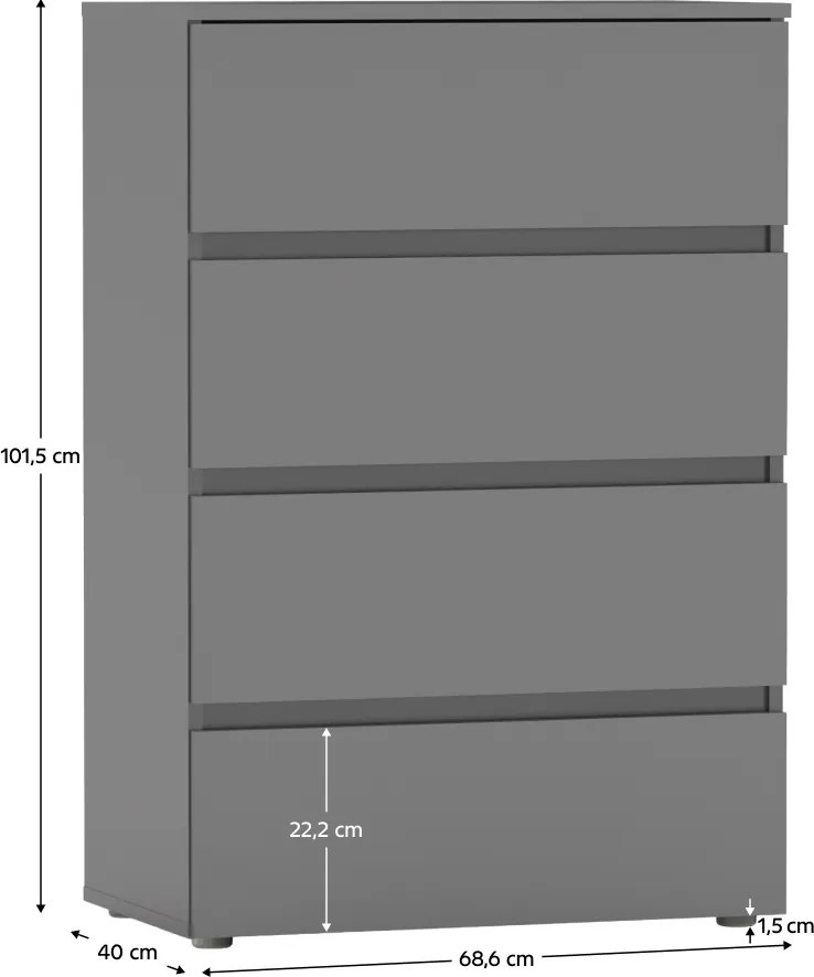 Komoda PARMAD, grafit