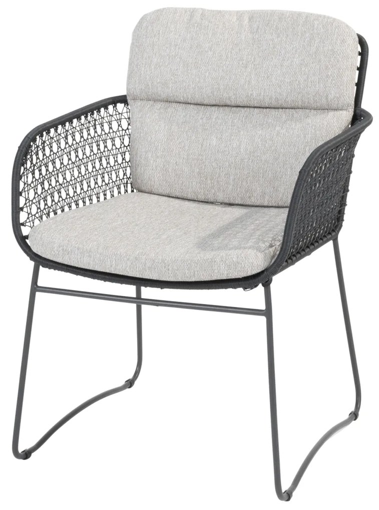 Ambassador Aprilla stolová súprava 1+6 antracit