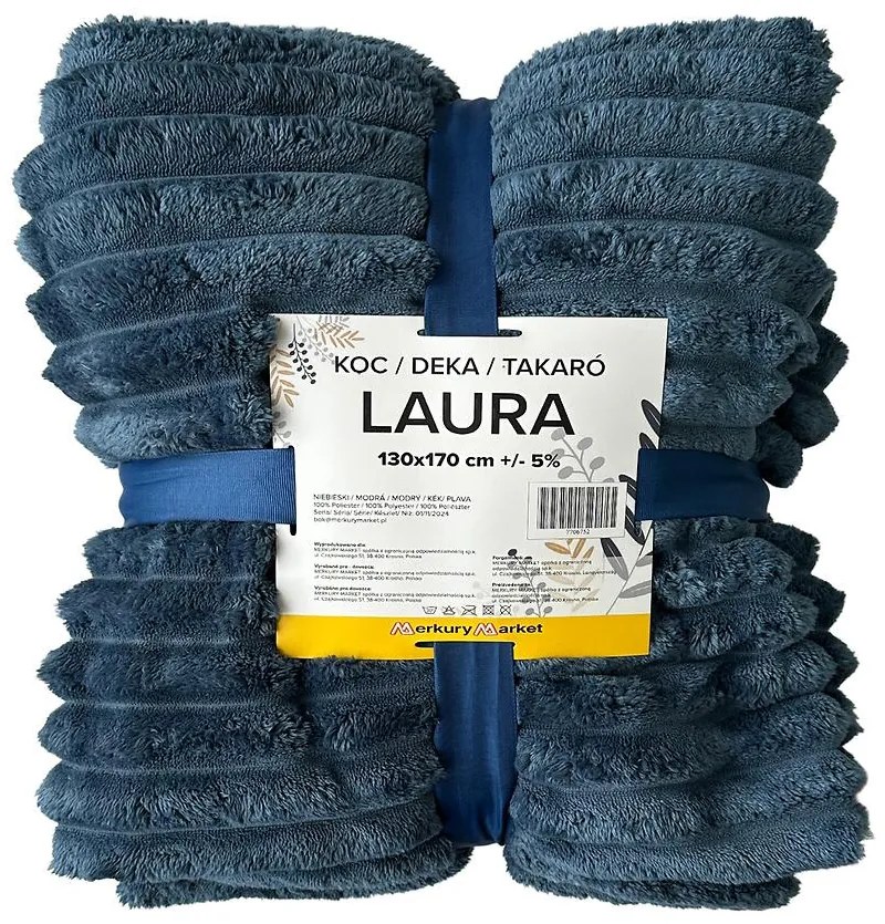 Deka Laura 130x170 cm 3 modrá