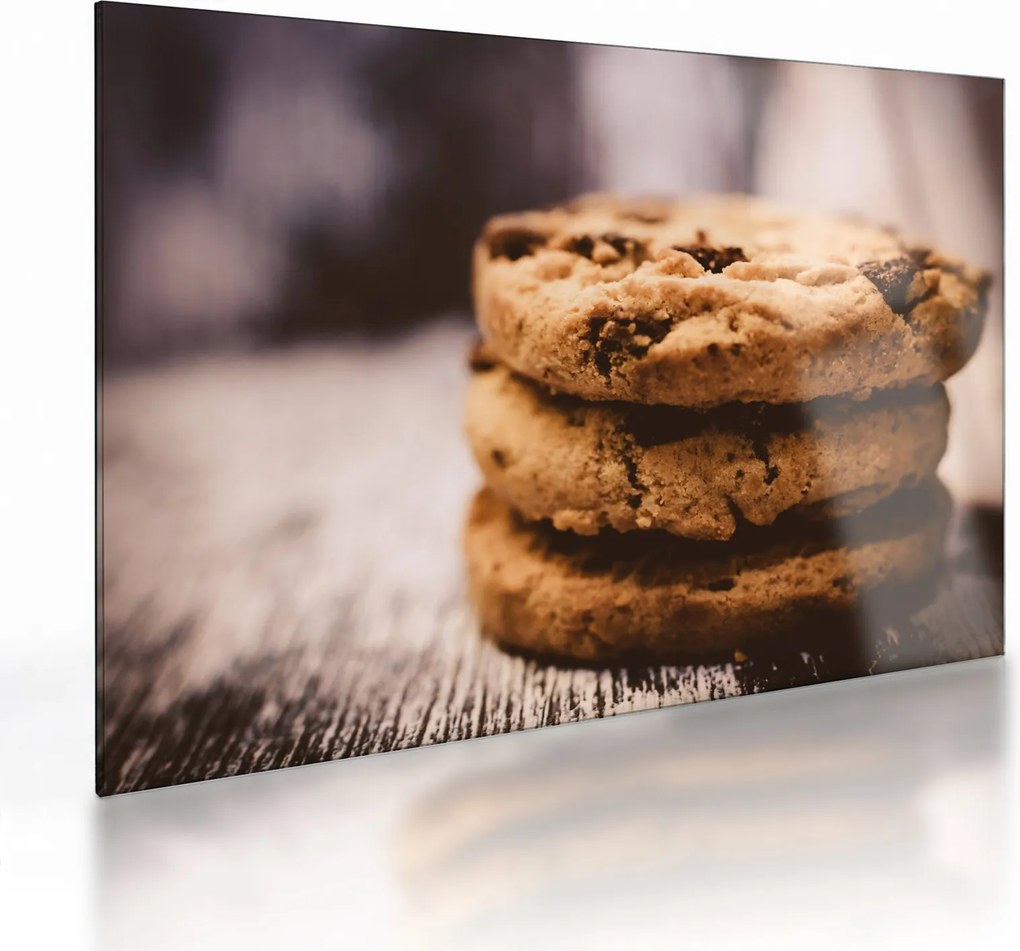 Sklenený obraz cookies sušienok (70x50 cm)