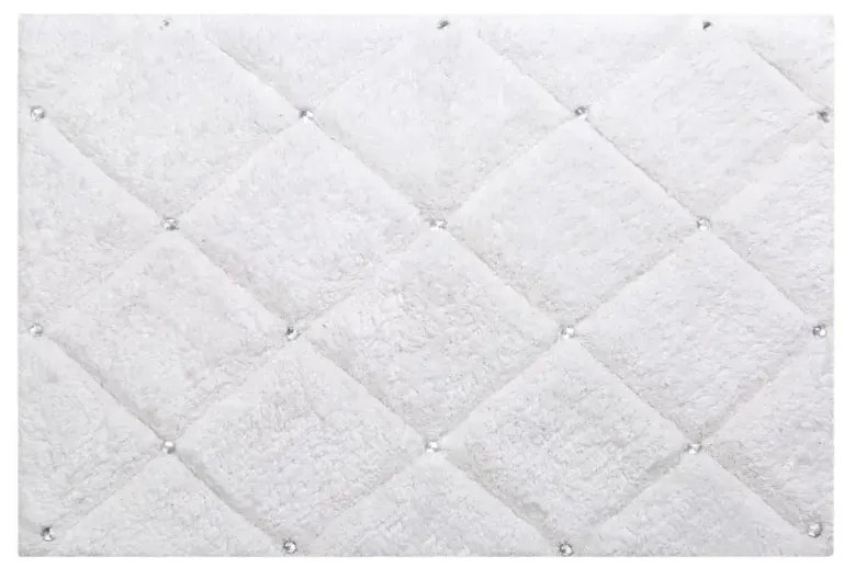Luxusný koberec CHIC s kryštálmi - biely Šírka: 60 cm | Dĺžka: 90 cm