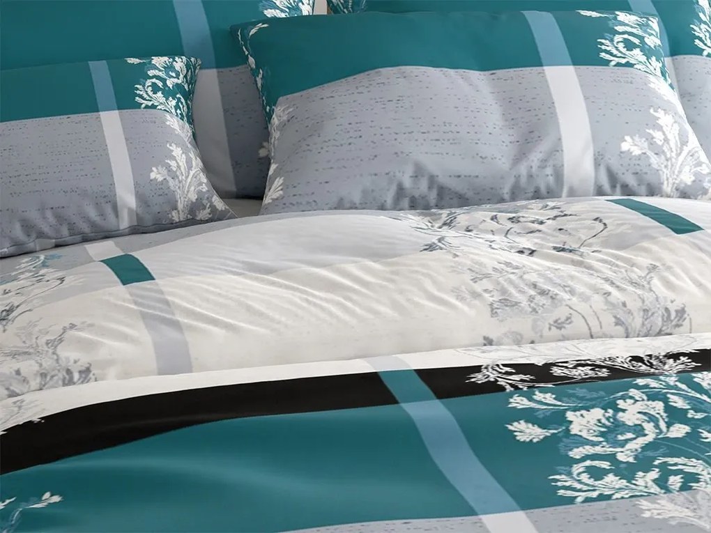 Polybavlnené obliečky LUXURY tyrkysové Rozmer obliečky: 2 ks 70 x 90 cm | 200 x 220 cm