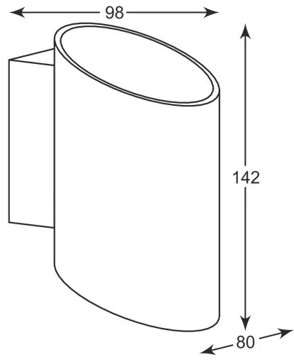 Zuma Line 50603-BK/GD-N - Nástenné svietidlo SLICE WL 1xG9/40W/230V čierna/zlatá