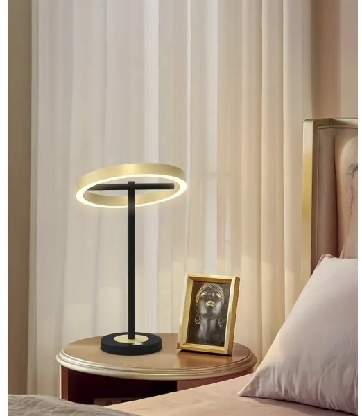 Wofi 8016-104 - LED Dotyková stmievateľná lampa BREST LED/10,5W/230V čierna/zlatá