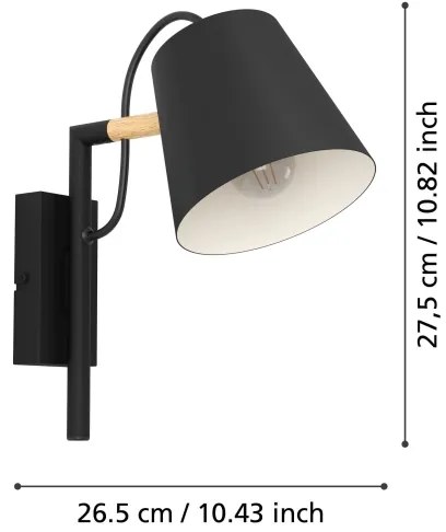 Eglo 43735 - Nástenná lampa LACEY 1xE14/40W/230V