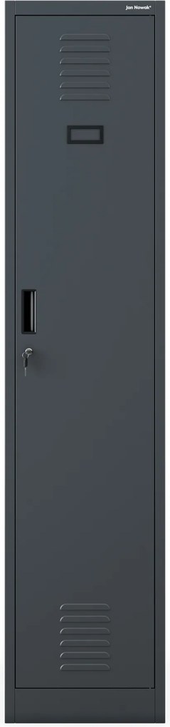 Dvojkomorová pracovná skrinka na oblečenie antracitová, 400x1800x500 mm: KACPER 1 Plus