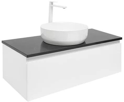 Kúpeľňová skrinka s krycou doskou SAT B-WAY 99x30x45 cm biely lesk BWAY100WTKUB, 1 ks