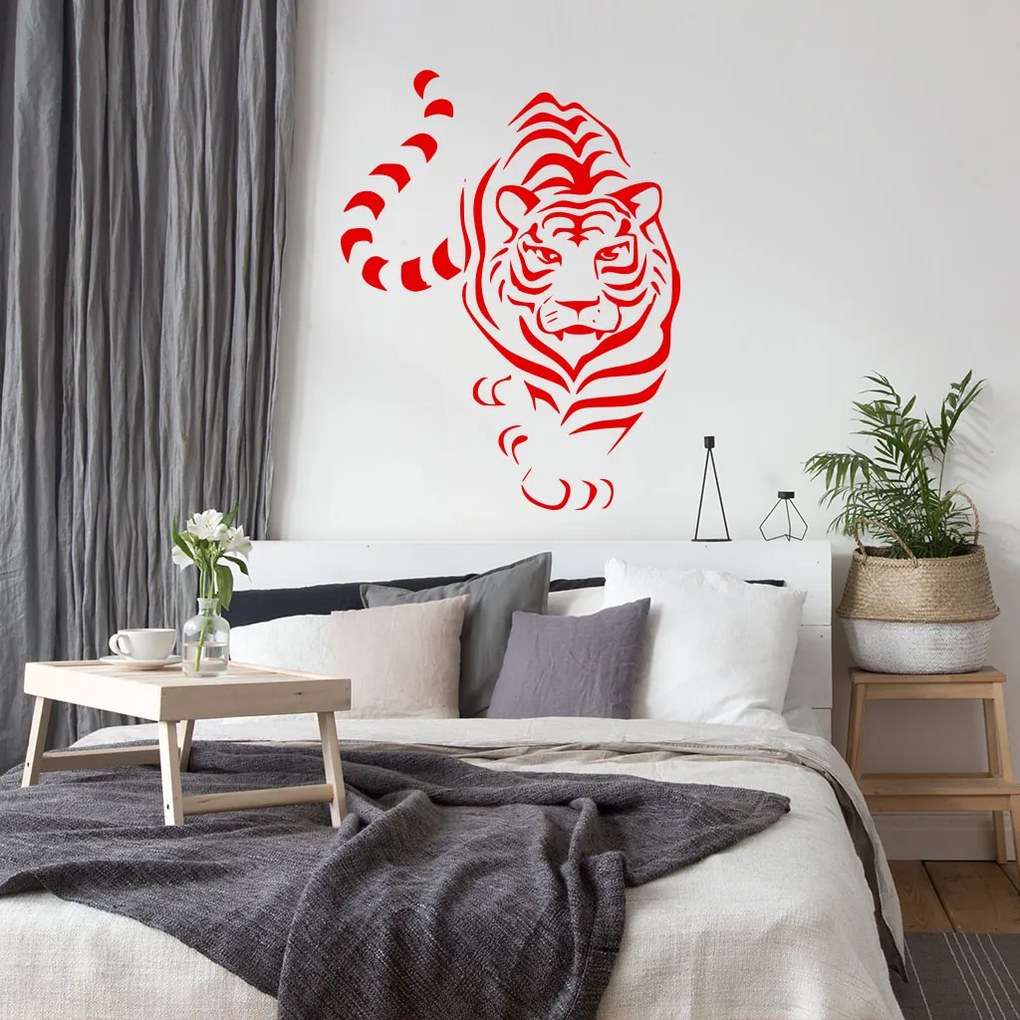 Veselá Stena Samolepka Tiger indický Farba: oranžová, Veľkosť: 130 x 100 cm
