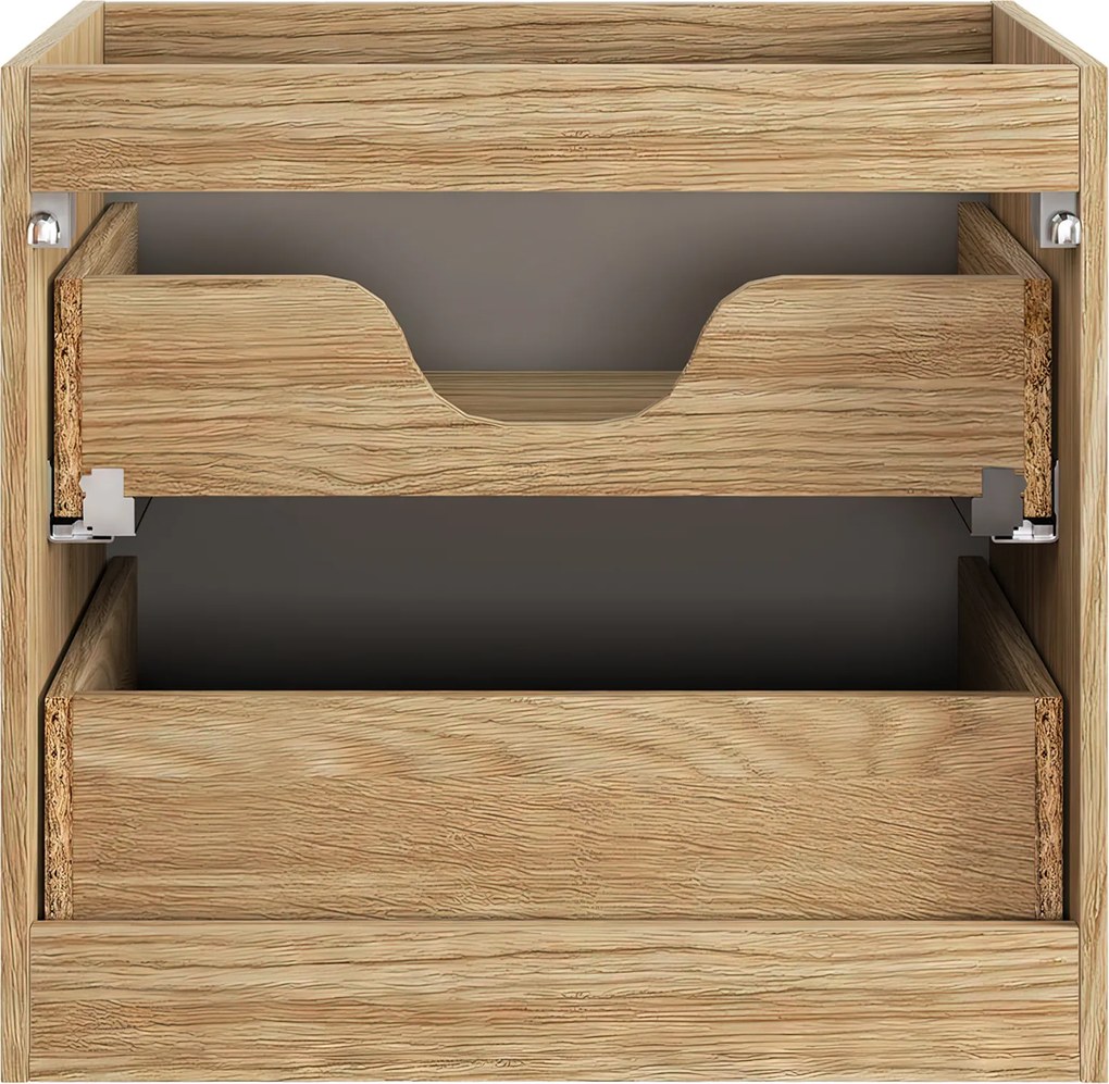 Comad Kúpeľňová skrinka pod umývadlo Ocean Beige 60 béžová/dub olejovaný