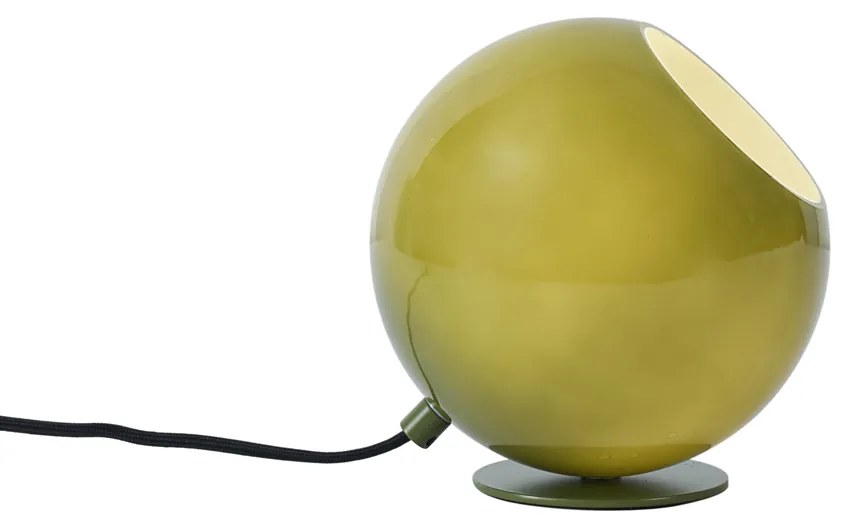 Retro stolná lampa zelená so sklom - Mabel