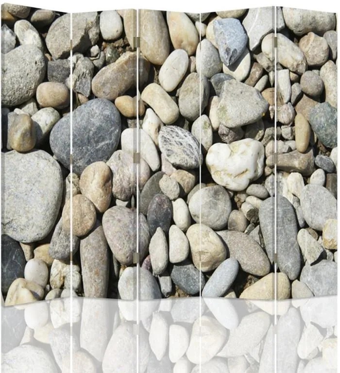CARO Paraván - Zen Stones 7 | päťdielny | obojstranný 180x150 cm