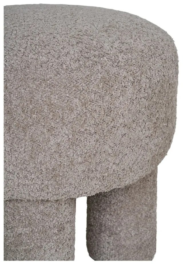 Svetlosivý taburet z textílie buklé Perth – House Nordic