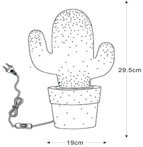Lucide 13513/01/31 - Stolná lampa CACTUS 1xE14/40W/230V biela