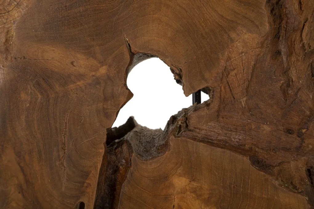 Stolná lampa Kepala 35 cm z masívu hnedá