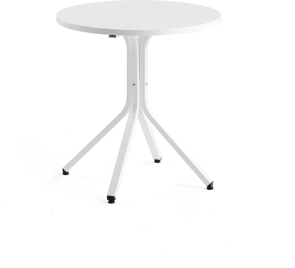 Stôl Various, Ø700x740 mm, biela, biela