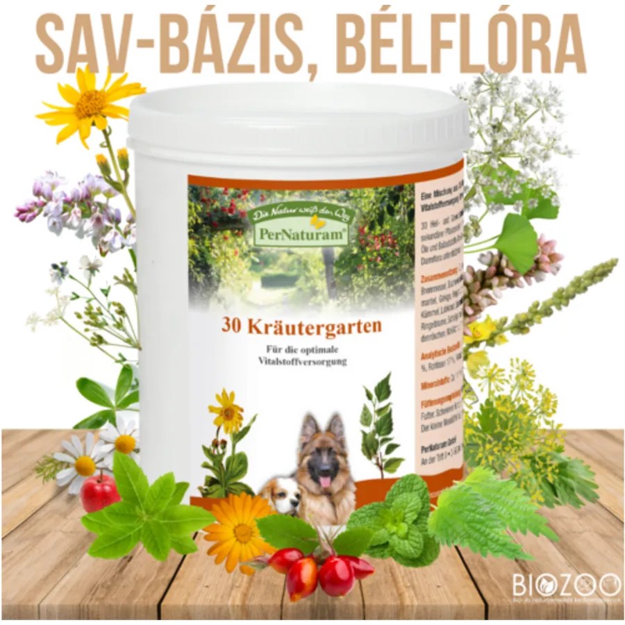 PerNaturam 30 Bylinková záhrada stabilizátor črevnej mikroflóry pre psov 150 g