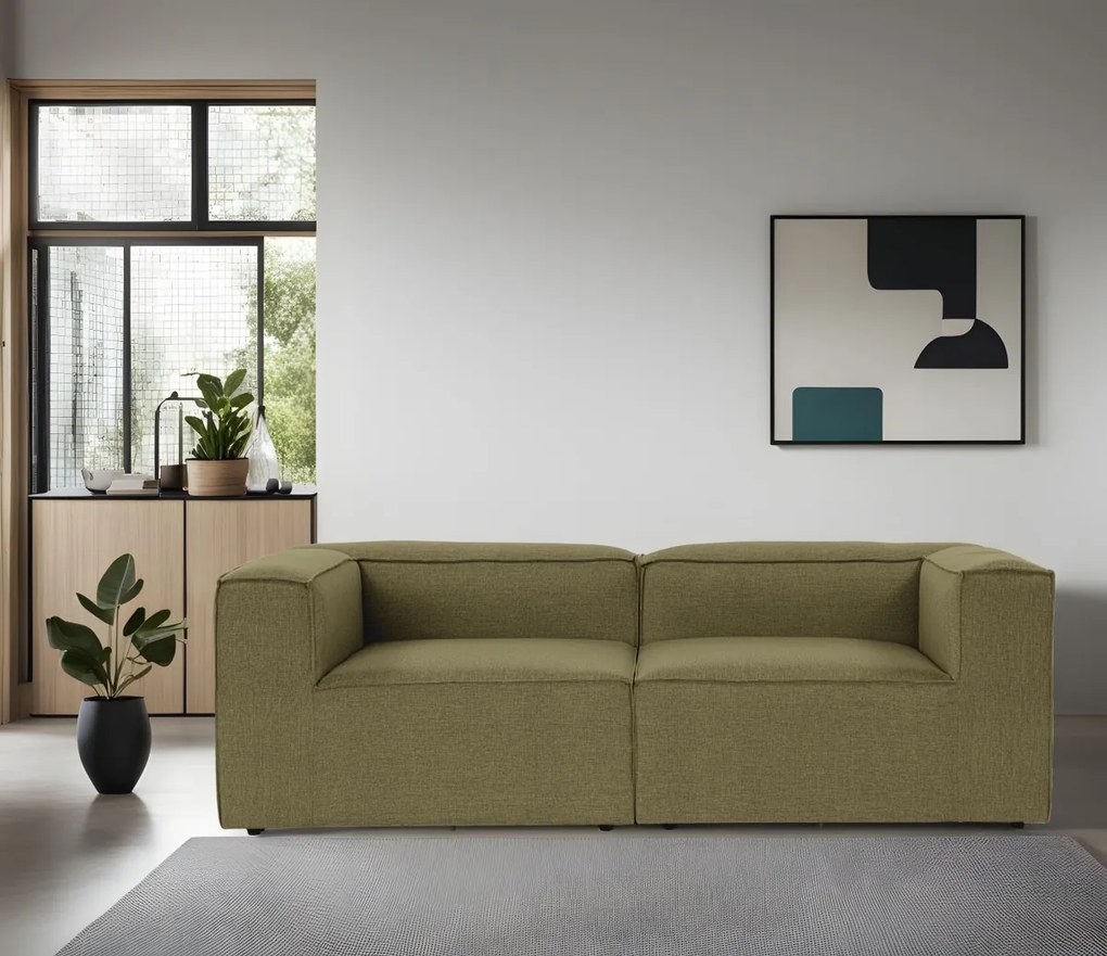 Dvoumístná pohovka Fora 248 cm zelená