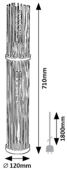 Rabalux 74022 - Stojacia lampa ROXAS 2xE27/40W/230V