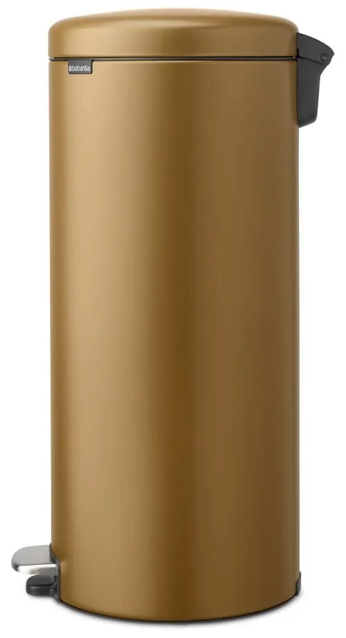 Nášľapný oceľový odpadkový kôš v mosadznej farbe 30 l NewIcon – Brabantia