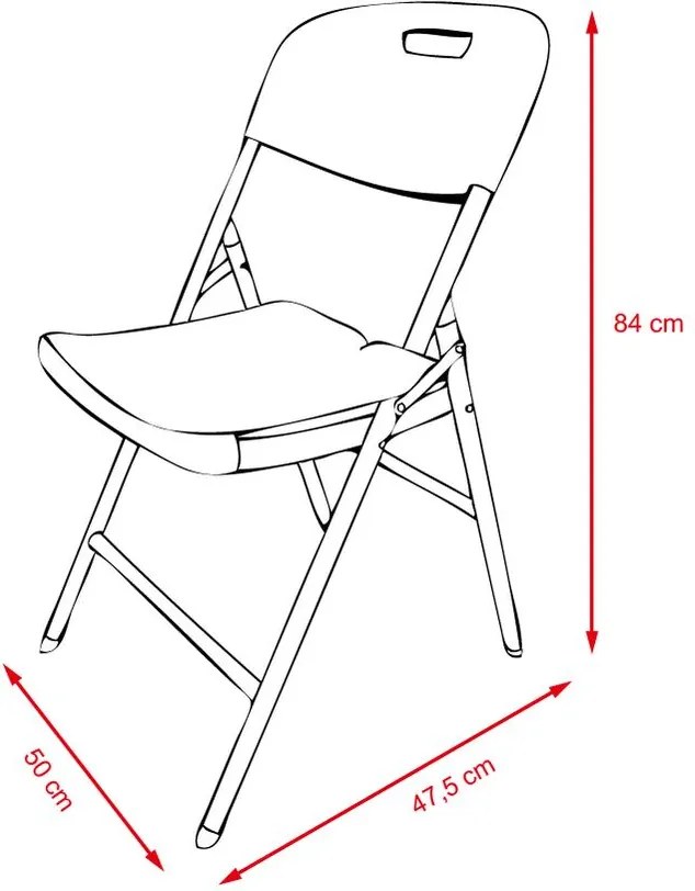 Skladacia cateringová/campingová stolička BERLIN SET 6 KS