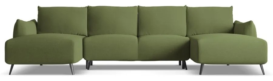 Zelená rohová pohovka Malie – Makamii