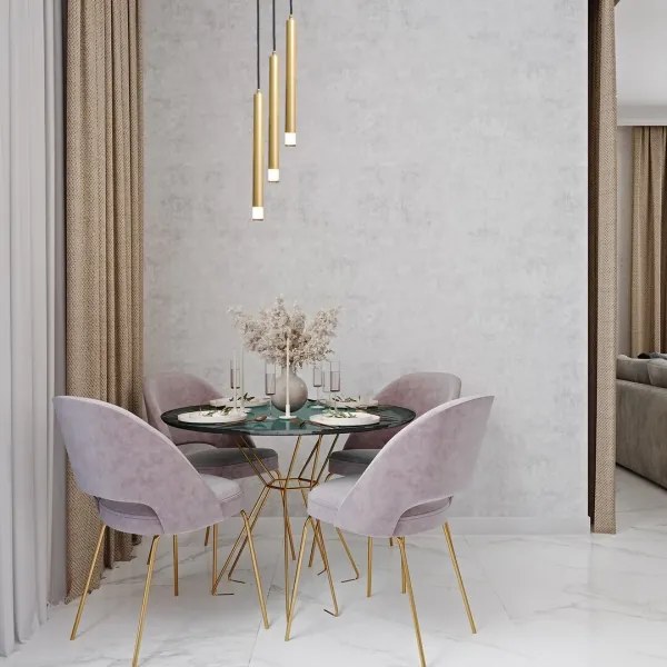 Rabalux 72359 - Luster na lanku RAMIRA 3xG9/5W/230V zlatá