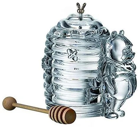 Crystal Bohemia Dóza na med MACKO PÚ 150 mm