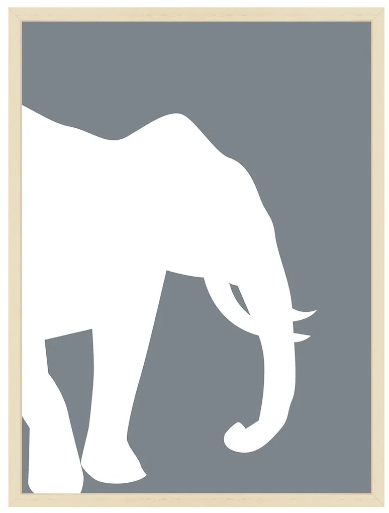 Minimalist Animals - slon - obraz do detskej izby Bez rámu  | Dolope